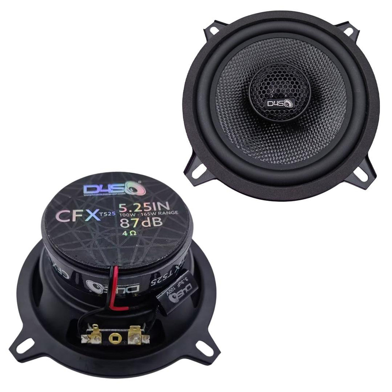Down4Sound CFXT525 5.25" 165W RMS Coaxial Speakers (Pair)