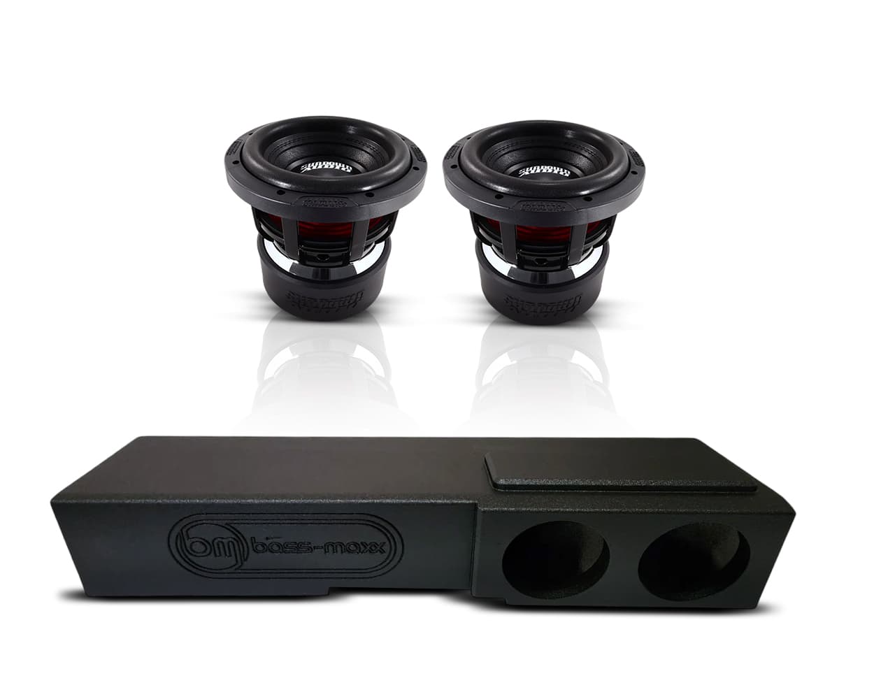 (2) Sundown Audio X8 v3 & Chevy Crew Cab 07-18 Dual 8" Subwoofer Box Combo