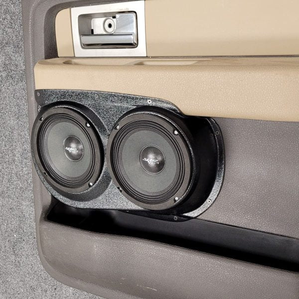 Custom Speaker Pods Dual 6.5″ Speaker Pods for the Rear Door of a 09-14 Ford F-150 Crew Cab