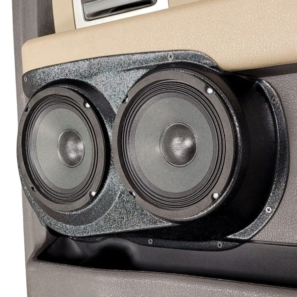 Custom Speaker Pods Dual 6.5″ Speaker Pods for the Rear Door of a 09-14 Ford F-150 Crew Cab