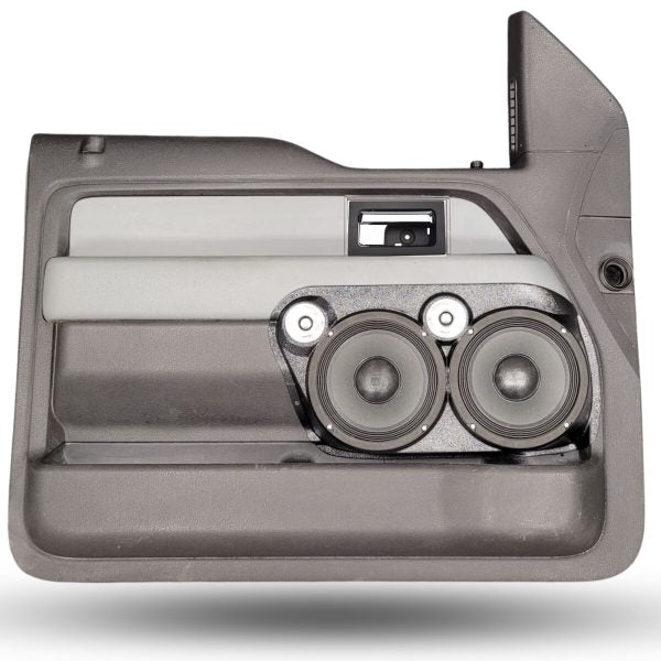 Custom Speaker Pods Dual 8″ and Dual Tweeter Speaker Pods for the Front Door of a 09-14 Ford F-150