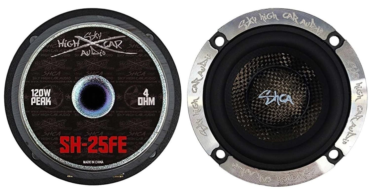 Shu- ページ Sky High Car Audio SH-25FE | 2.5-inch Loudspeaker with Carbon Fiber Co