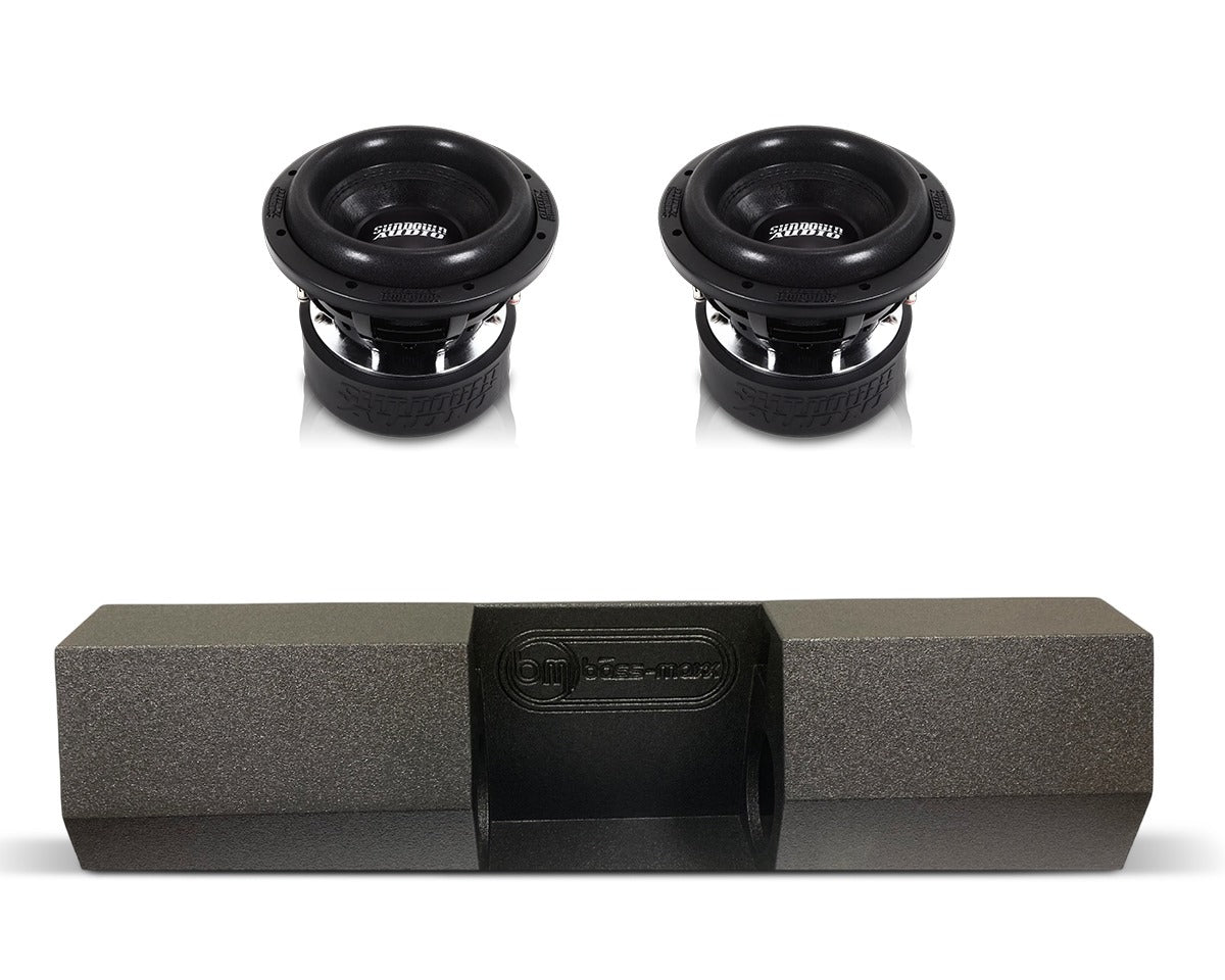 (2) Sundown Audio SA8 v3 & Universal Single Cab Dual 8" Subwoofer Box Combo
