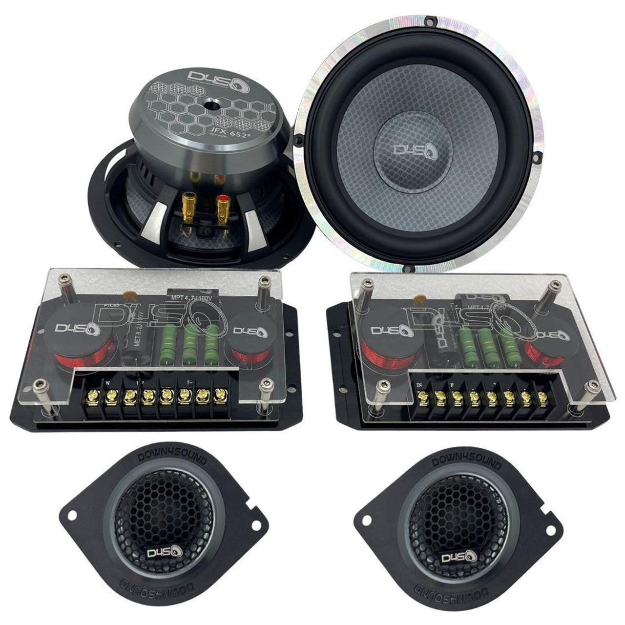 Down4Sound JFX652S 6.5" 300W RMS 2-Way Component Speakers (Pair)