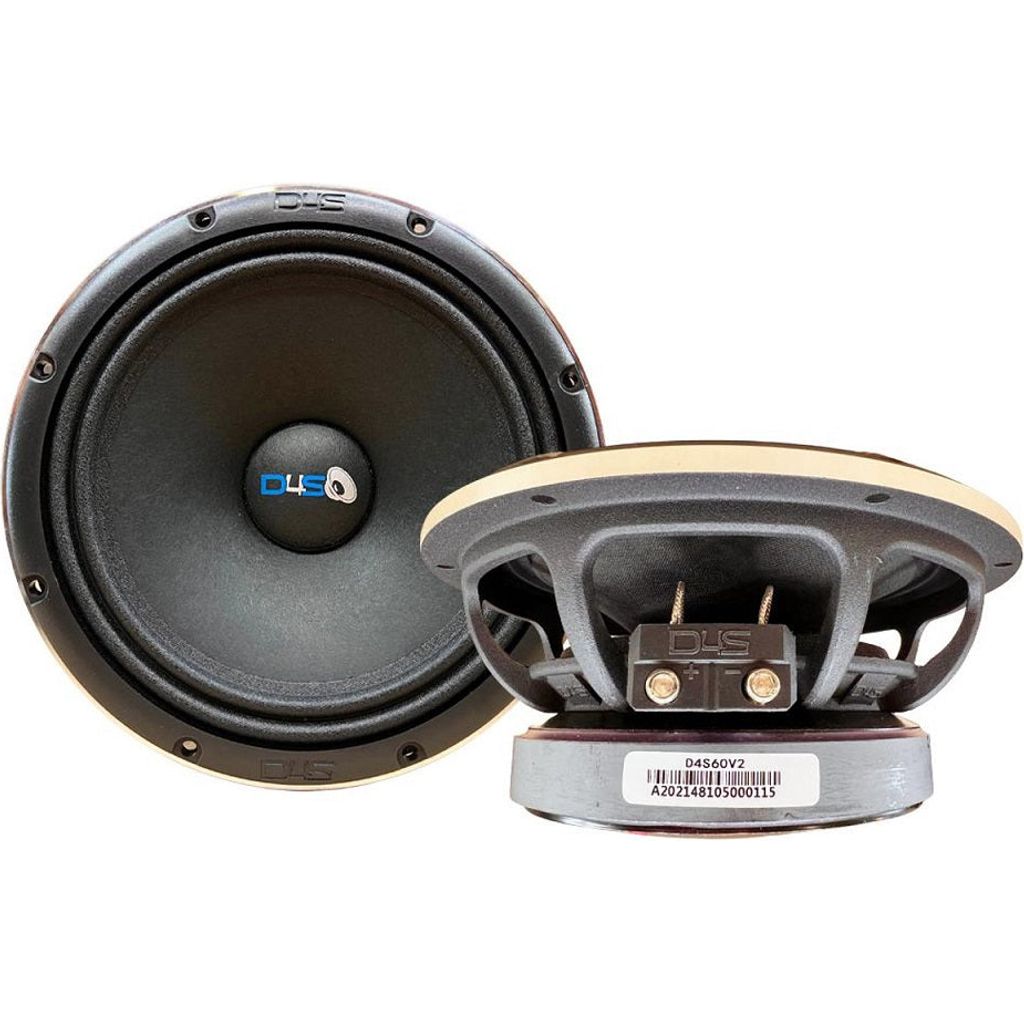 Down4Sound D4S-60 V2 6.5" 180W RMS Midrange Speakers 4-Ohm (Pair)