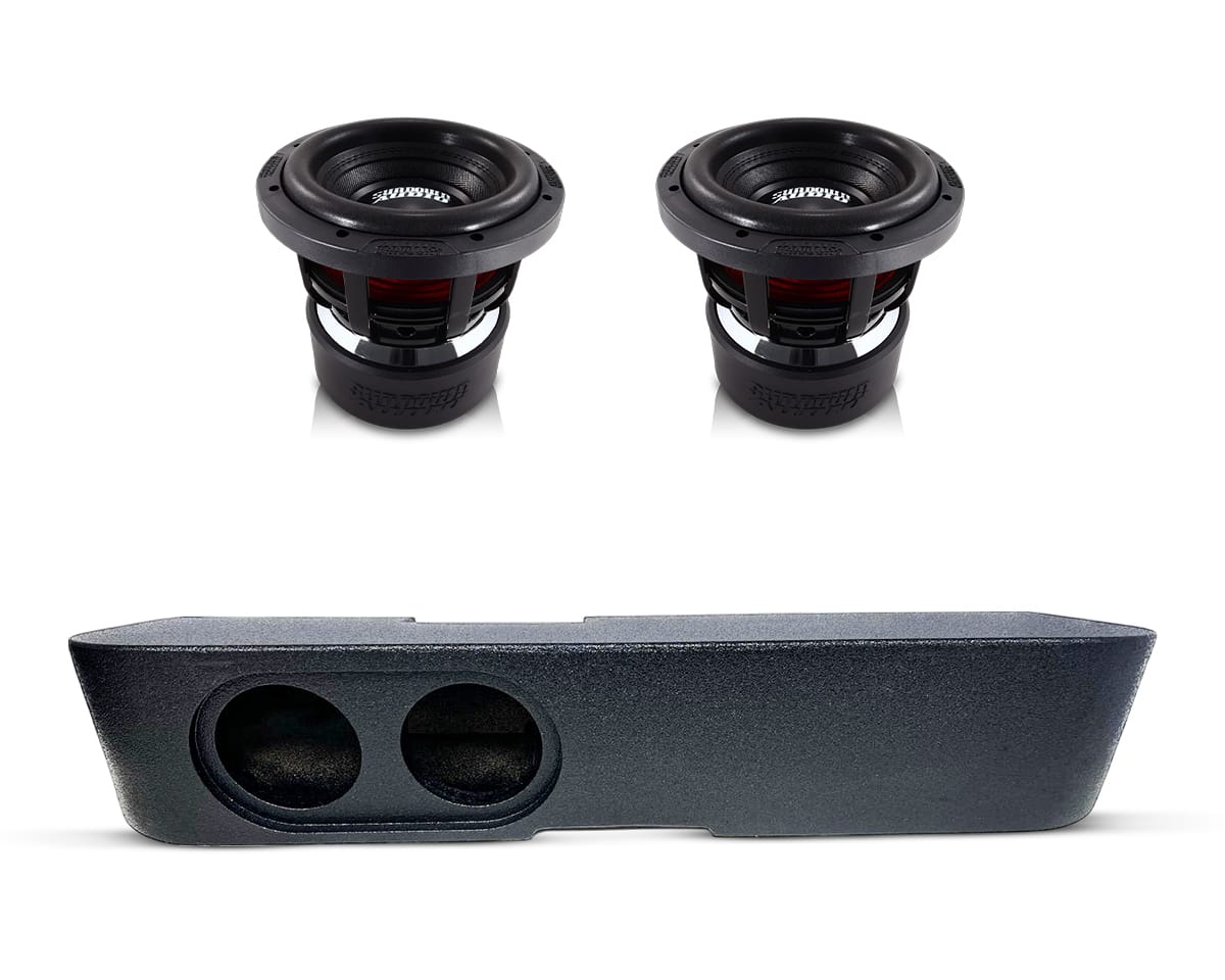 (2) Sundown Audio X8 v4 & Chevy Crew Cab 19-23 Dual 8" Subwoofer Box Combo