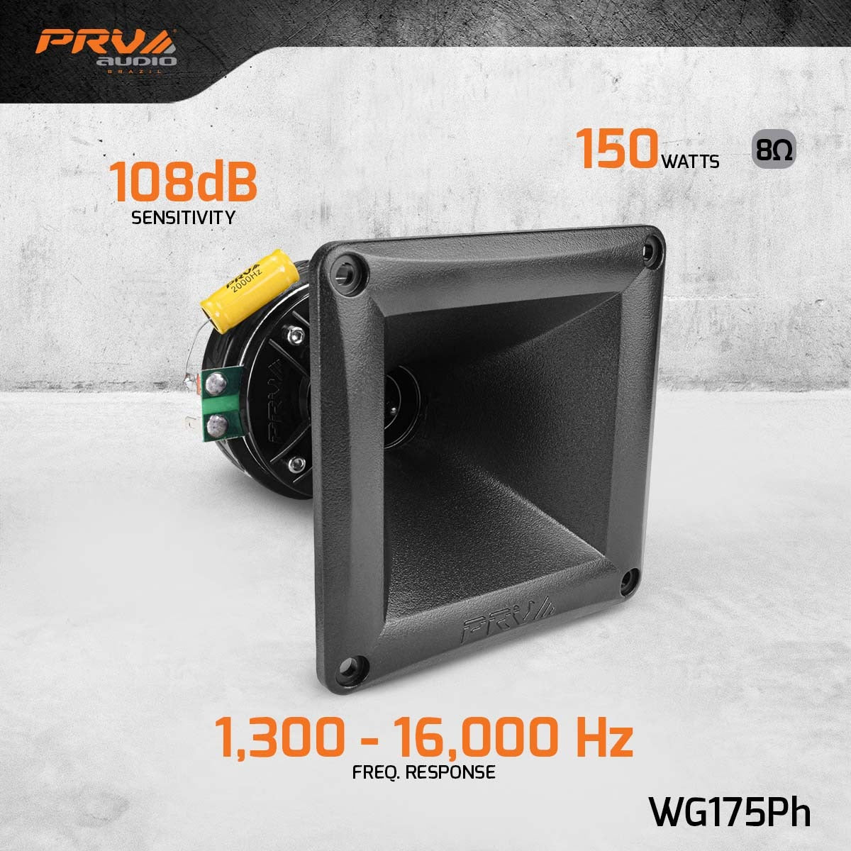 PRV Audio WG175PH 1" Exit Phenolic Compression Driver + Horn Combo