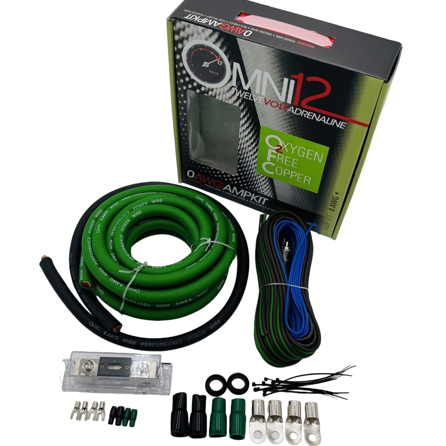 Omni12 100 Copper OFC Amplifier Installation Kit 0GAThe kit includes