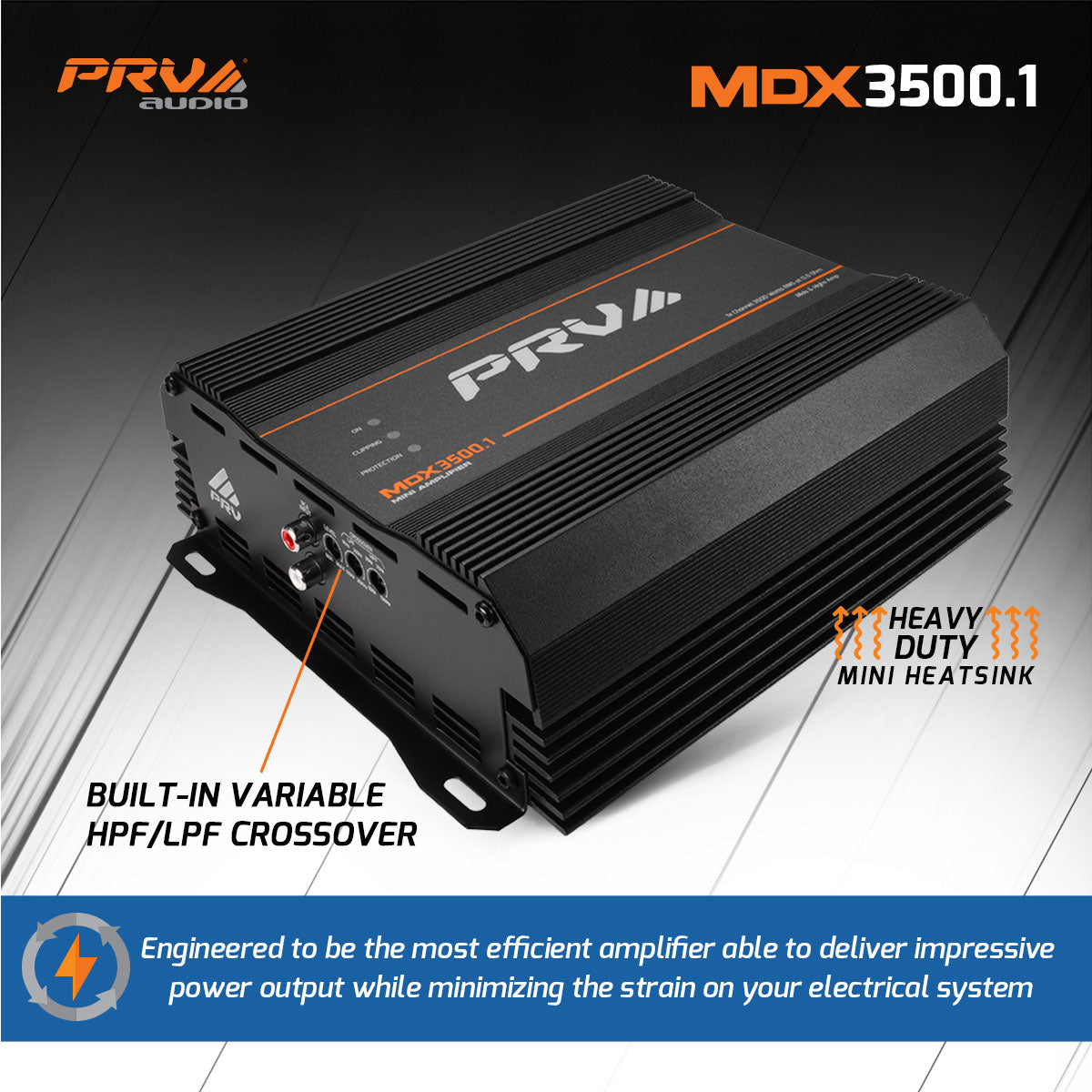 PRV Audio MDX3500.1 | 3500W RMS Full Range Monoblock Amplifier 0.5 Ohm