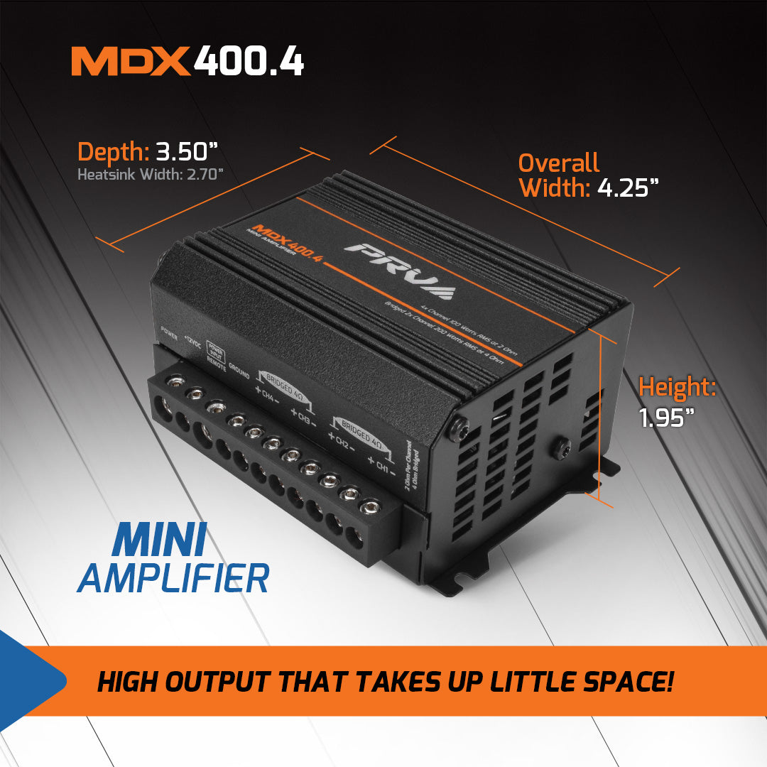 PRV Audio MDX400.4 | 4-Channel Amplifier 2-Ohm