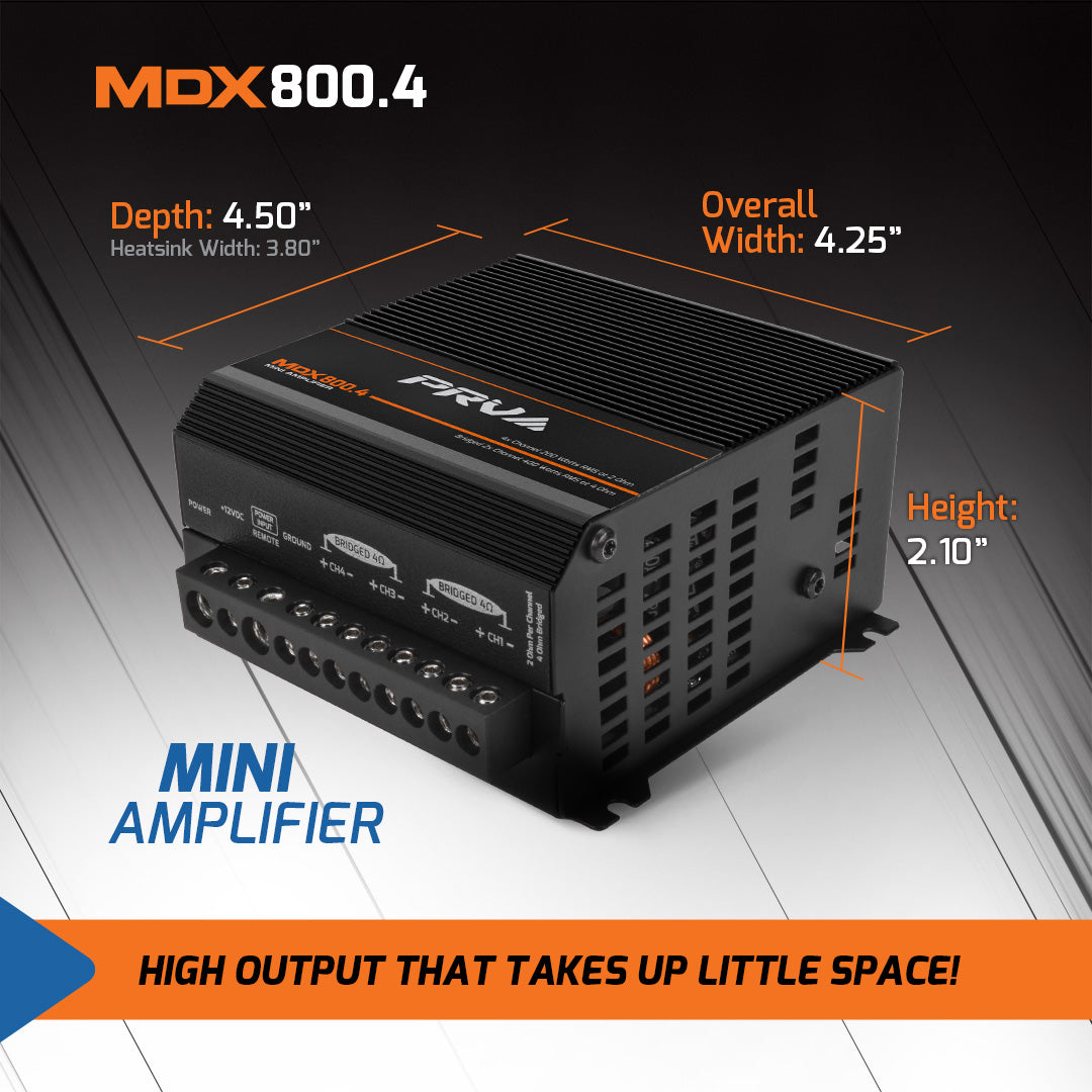 PRV Audio MDX800.4 | 4-Channel Full Range Amplifier