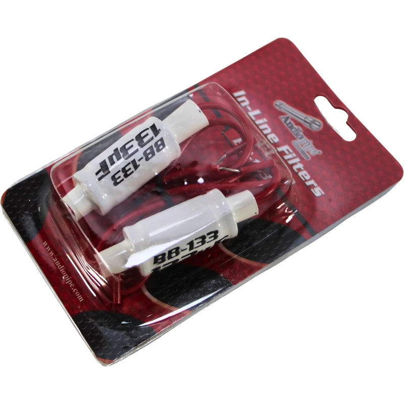 Audiopipe BB-133 | 300 Hz 4-Ohm In-line Noise Filter Bass Blocker (Pair)