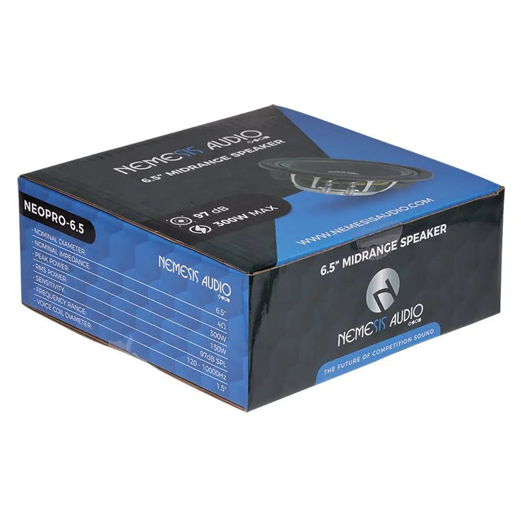Nemesis Audio NEOPRO-6.5 | 6.5" 300W RMS Midrange Speaker 1.5" 150W RMS Voice Coil 4-Ohm