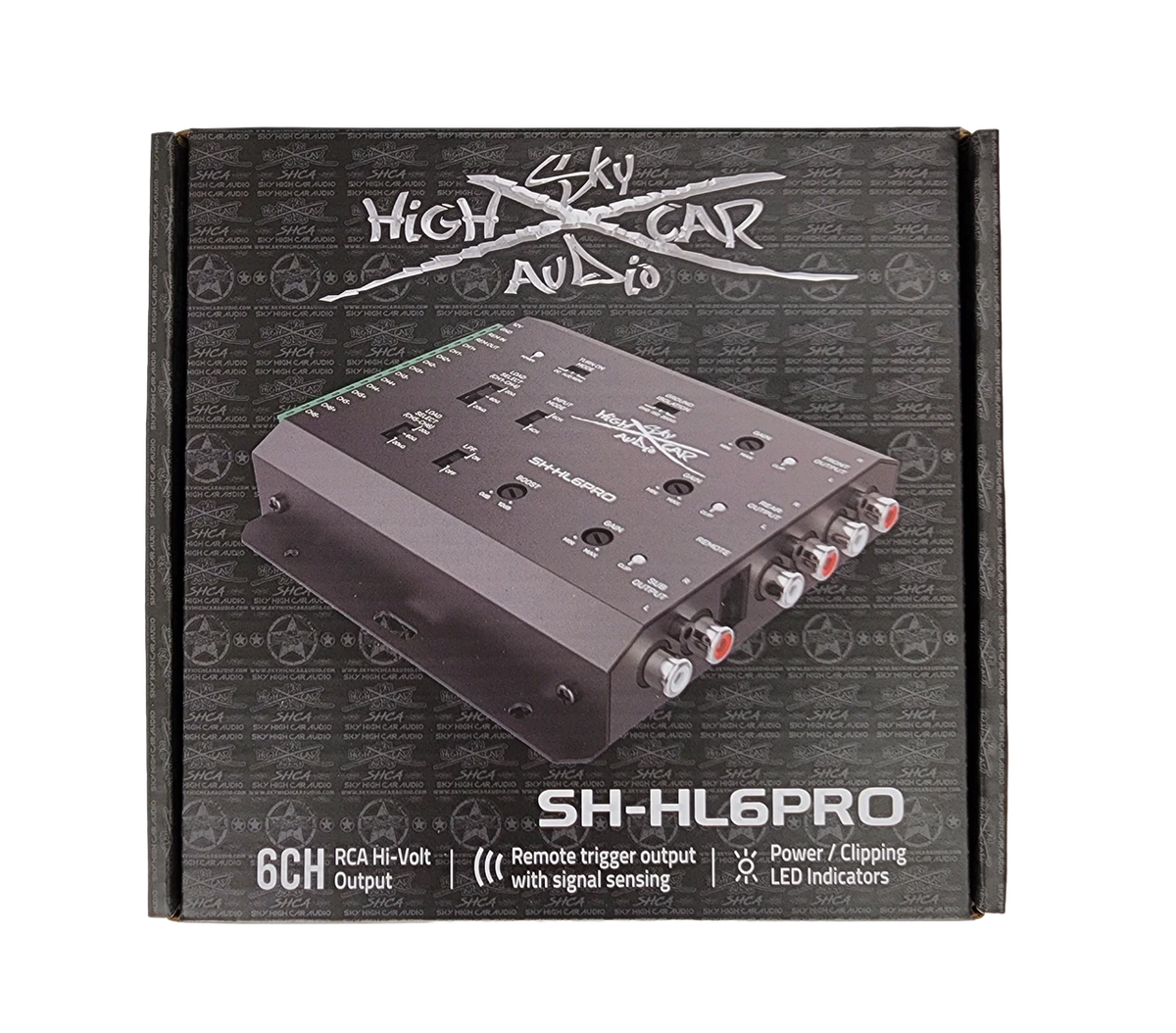Sky High Car Audio SHCA-SH-HL6PRO | 6-Channel Hi To Low Converter with Remote Bass Control