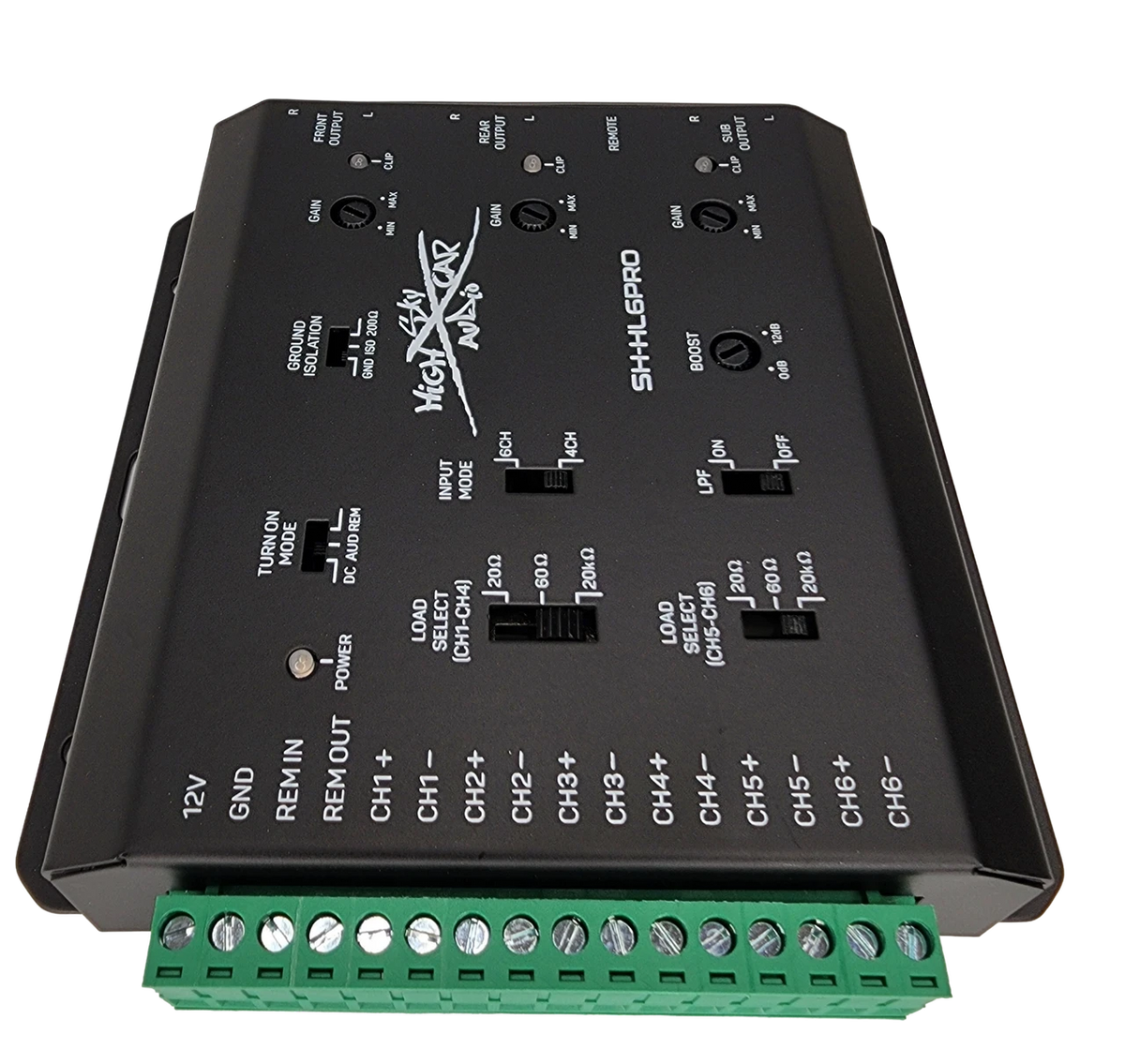 Sky High Car Audio SHCA-SH-HL6PRO | 6-Channel Hi To Low Converter with Remote Bass Control