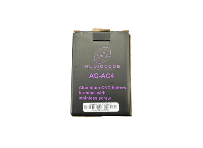 Audio Code AC-AC4 Flat 4 Spot Aluminum Battery Terminal (Single)