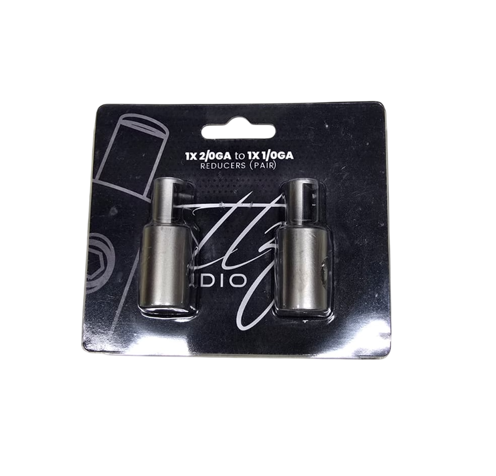 Amp Input Reducer 2/0 Gauge to 1/0 Gauge Wire Reducers (Pair)