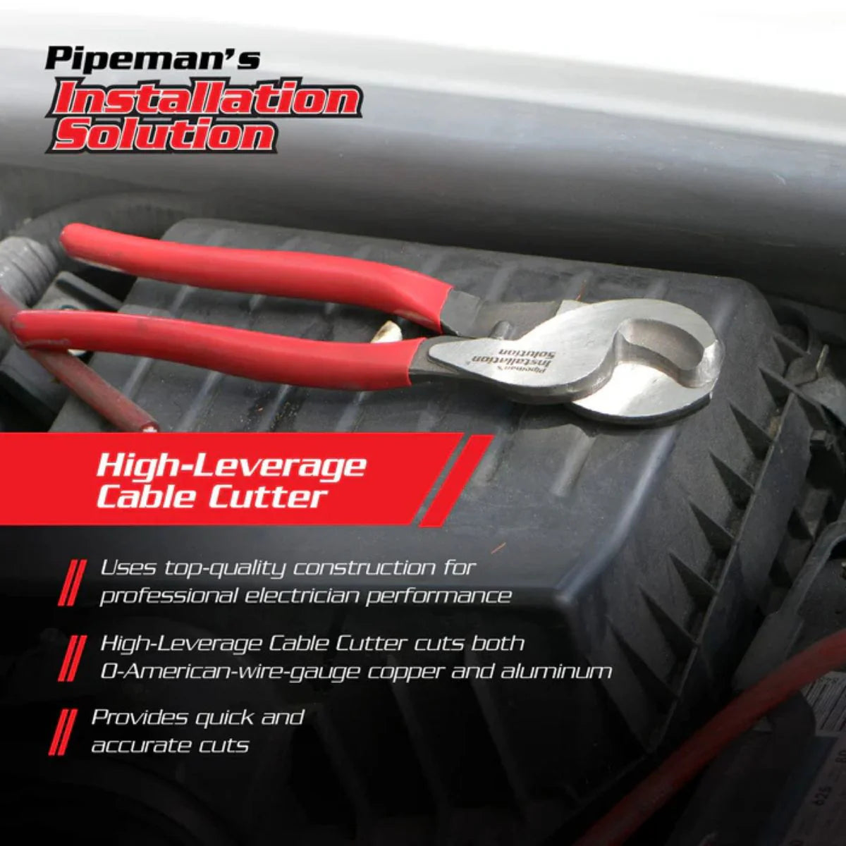 PIPEMANS Heavy Duty Cable Wire Cutter Electrical Tool ICR-010 Copper