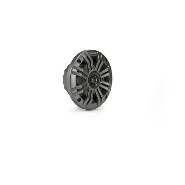Kicker 45KM42 | 4" Marine Coaxial Speakers 2-Ohm - Charcoal & White Grilles (Pair)
