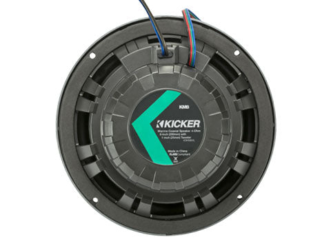 Kicker KM84L | 8" 150W RMS Marine LED Coaxial Speakers (Pair)