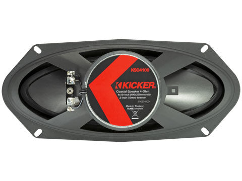 Kicker KSC41004 | 4"x10" 2-Way Coaxial Speakers 4-Ohm (Pair)