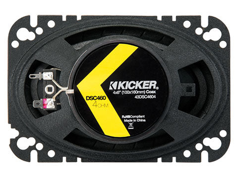 Kicker DSC4604 | 4"x6" 2-Way Coaxial Speakers 4-Ohm (Pair)