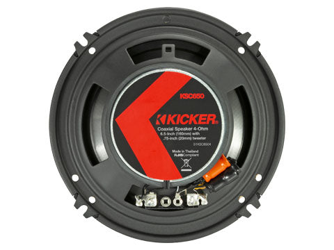 Kicker KSC6504 | 6.5" 2-Way Coaxial Speakers 4-Ohm (Pair)