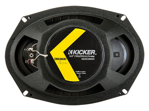 Kicker DSC69304 | 6"x9" 3-Way Coaxial Speakers 4-Ohm (Pair)