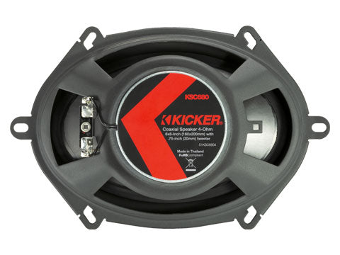 Kicker KSC6804 | 6x8" 2-Way Coaxial Speakers (Pair)