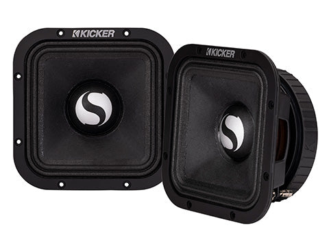 Kicker 49ST7MR4 | 7" Square Midrange Speakers 4-Ohm (Pair)