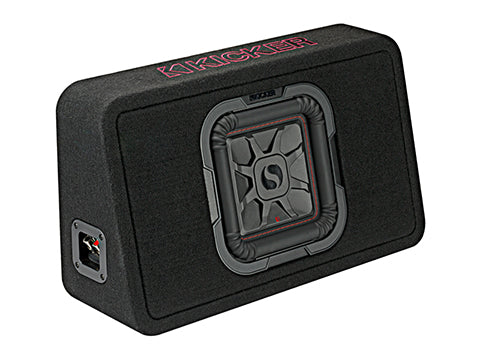 Kicker 46TL7T122 Sealed Enclosure w/ Single L7T Series 12" Shallow Subwoofer