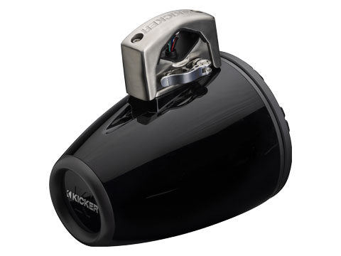 Kicker KMTCXL8 | 8" Marine Wakeboard Tower Speakers w/ RGB Lighting - Black (Pair)
