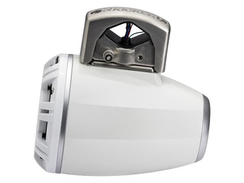 Kicker KMTCXL65W 6.5" Marine Wakeboard Tower Speakers w/ RGB Lighting - White (Pair)