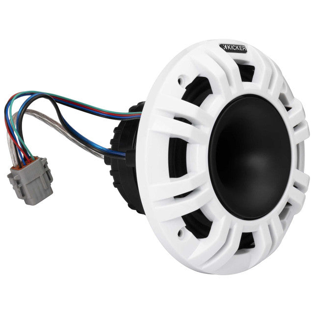 Kicker KMXL65 | 6.5" KMXL Horn RGB-LED Marine Coaxial Speakers 4-Ohm (Pair)