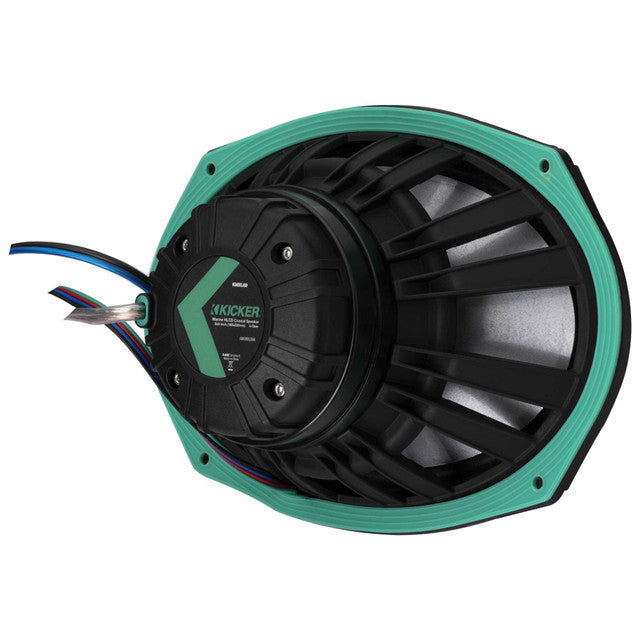 Kicker KMXL69 | 6"x9" KMXL Horn RGB LED Marine Coaxial Speakers 4-Ohm (Pair)