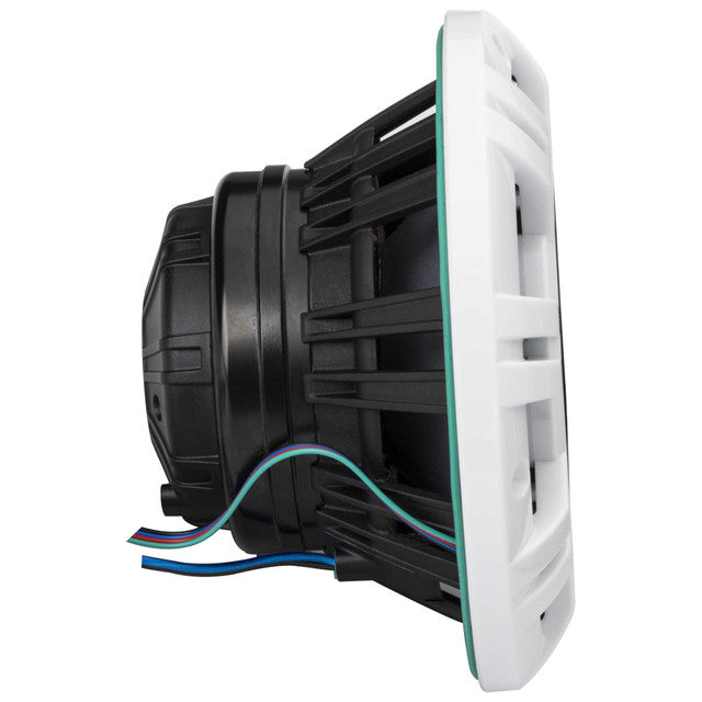 Kicker KMXL8 | 8" KMXL Horn RGB LED Marine Coaxial Speakers 4-Ohm (Pair)