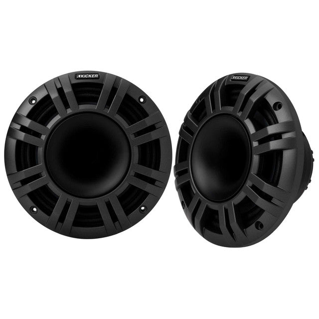 Kicker KMXL8 | 8" KMXL Horn RGB LED Marine Coaxial Speakers 4-Ohm (Pair)