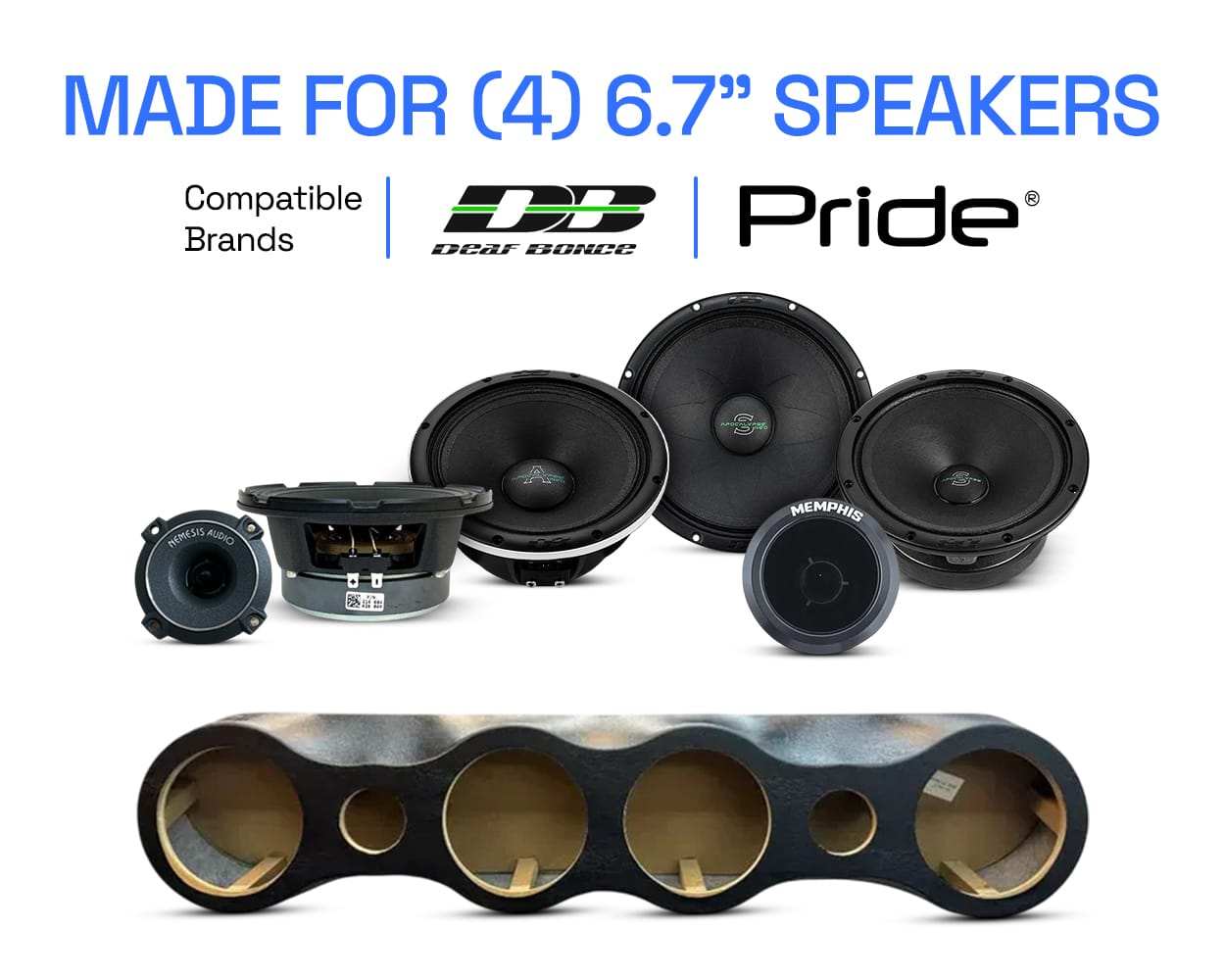(4) 6.7" & (2) 2" Tweeter Roof Rack Bundle