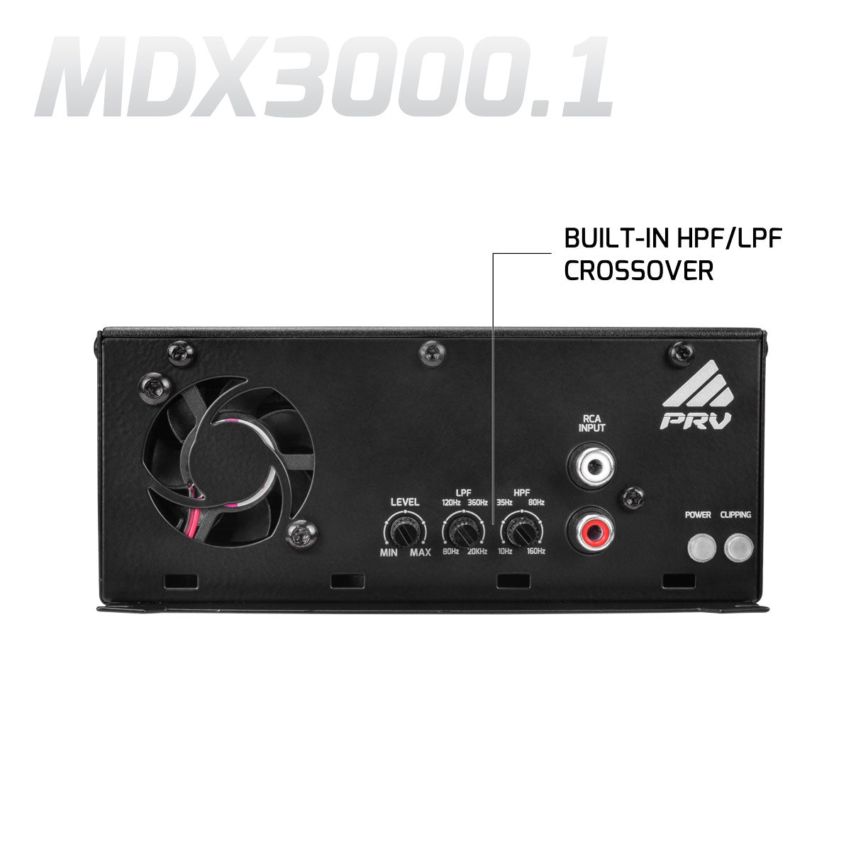PRV Audio MDX3000.1 | 3000W RMS Full Range Monoblock Amplifier 1-Ohm