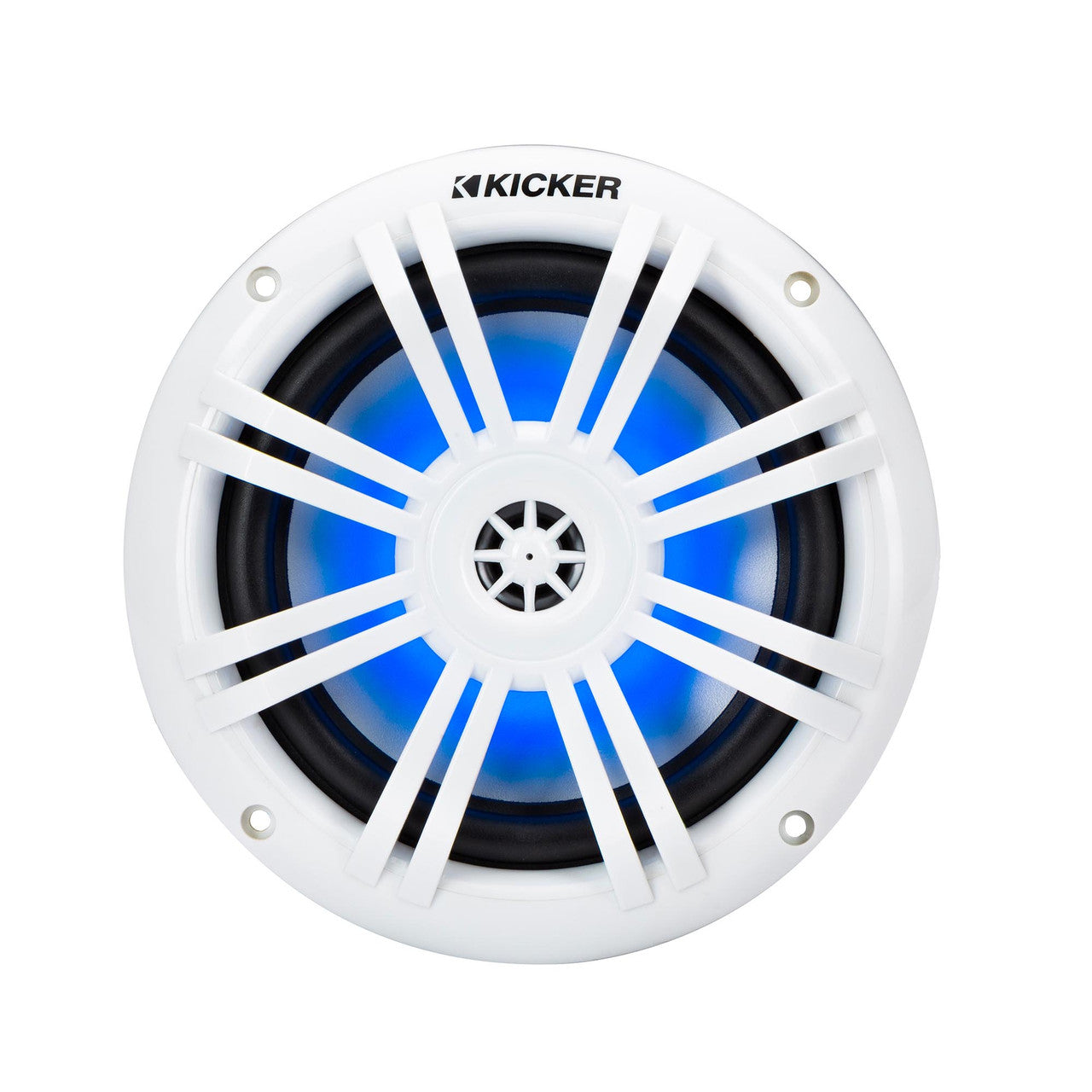 Kicker KM604WL 6.5" Marine Coaxial Speakers w/ RGB Lighting 4-Ohm (Pair)