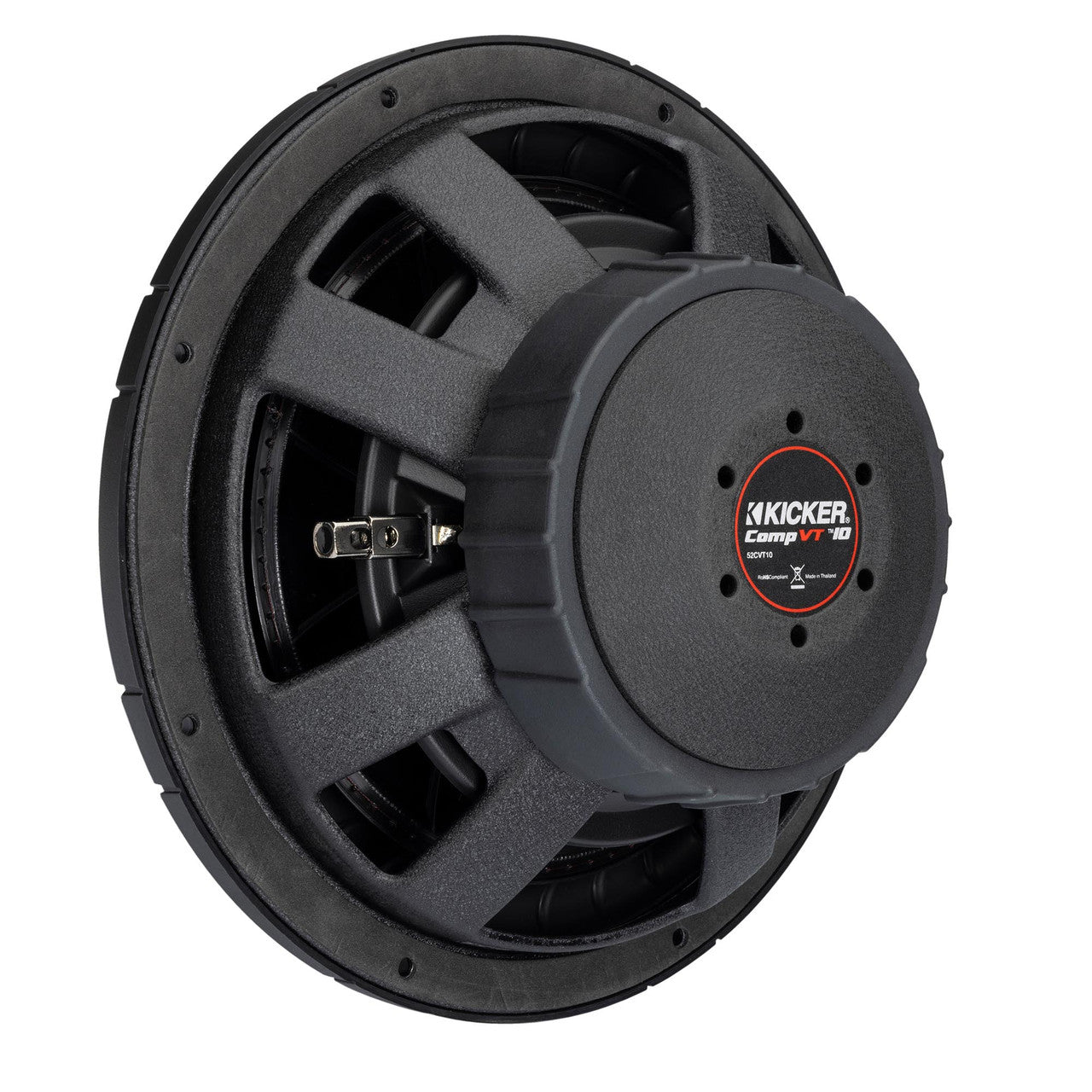 Kicker CVT104 | 10" 375W RMS Shallow Subwoofer SVC 4-Ohm