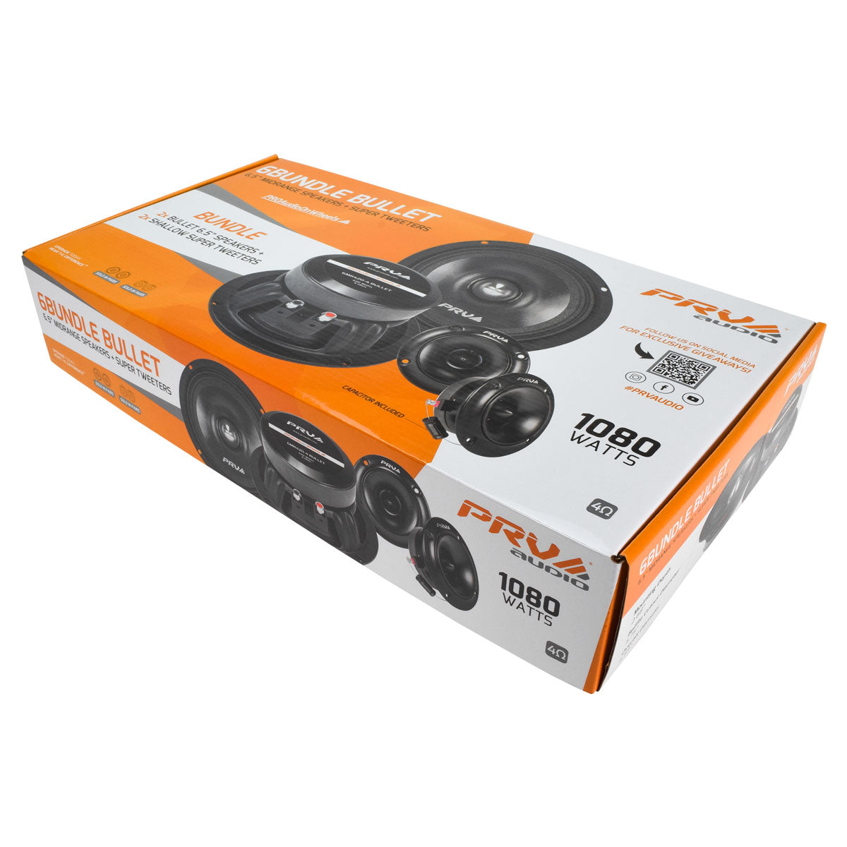 PRV Audio Bundle (2) 6MR420-4 6.5" Midrange Speakers & (2) TW500Ti-4 Pro Tweeters