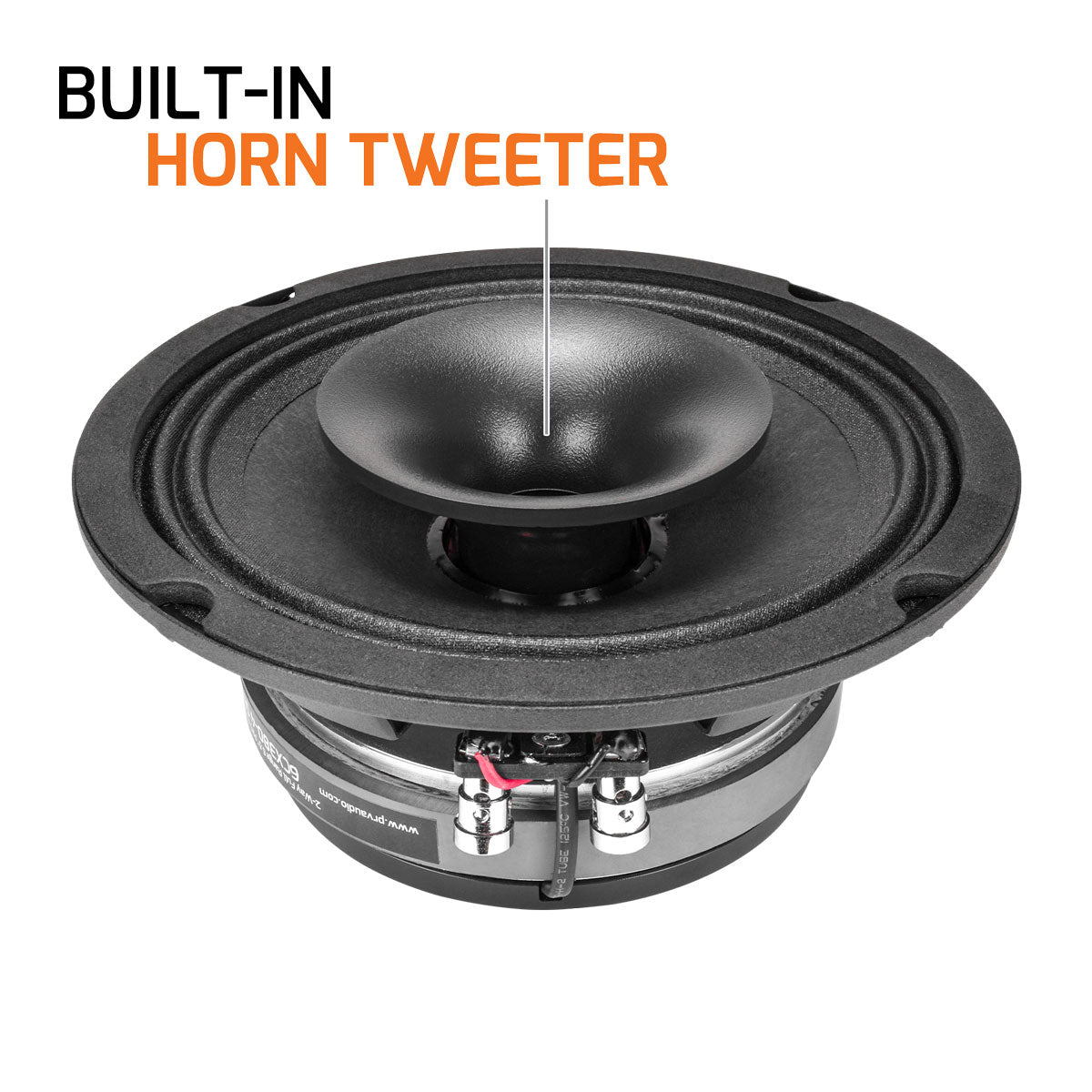 PRV Audio 6CX380-4 SLIM | 6.5" 380W RMS Coaxial Speaker (Single)