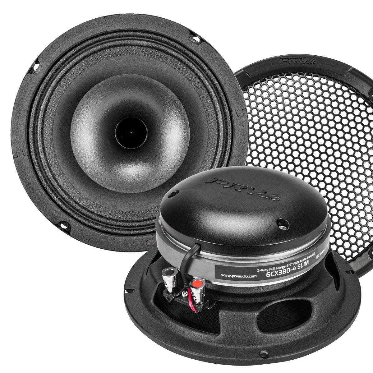 PRV Audio 6CX380-4 SLIM | 6.5" 380W RMS Coaxial Speaker (Single)