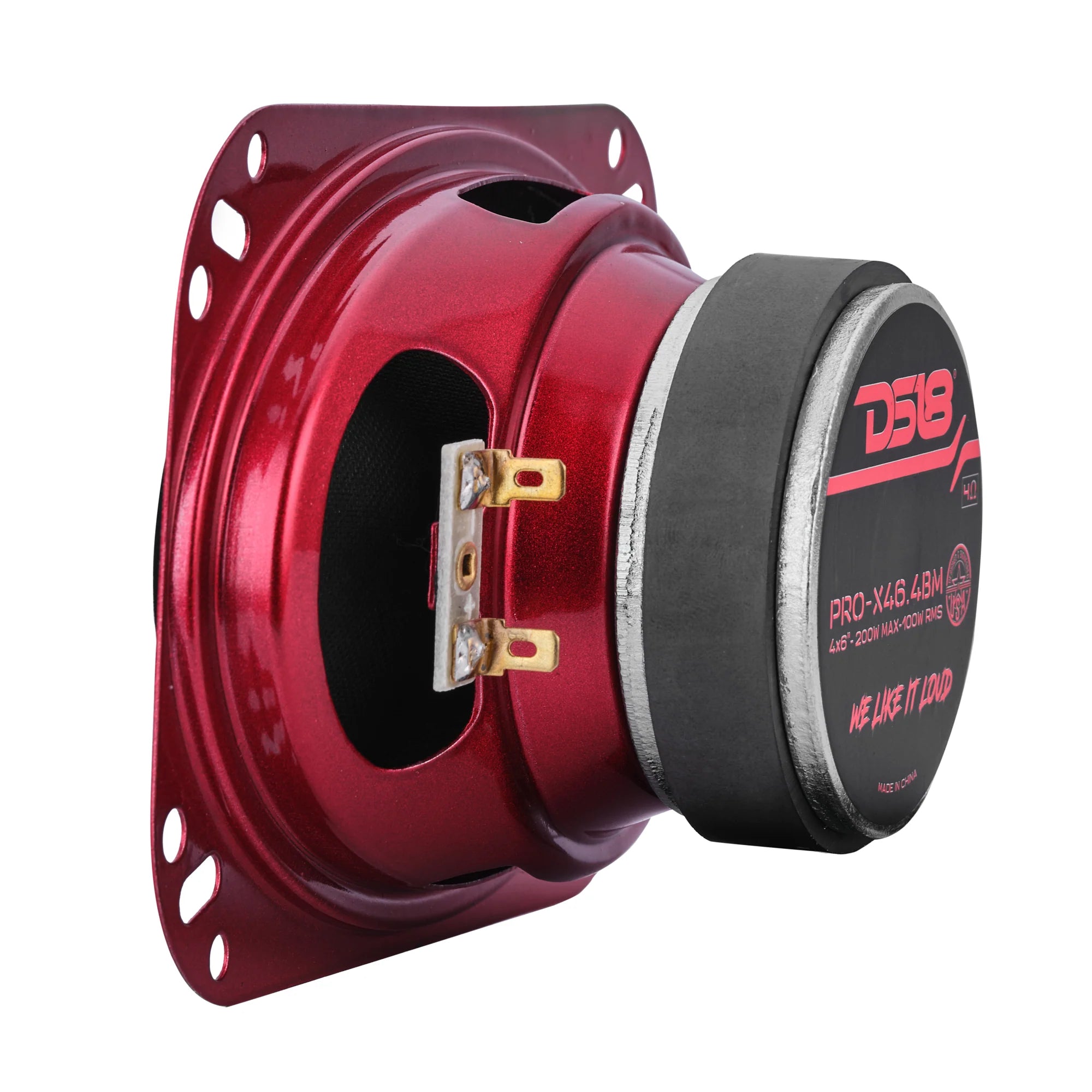 DS18 PRO-X46.4BM 4"x6" 100W RMS Midrange Speaker w/ Bullet (Single)