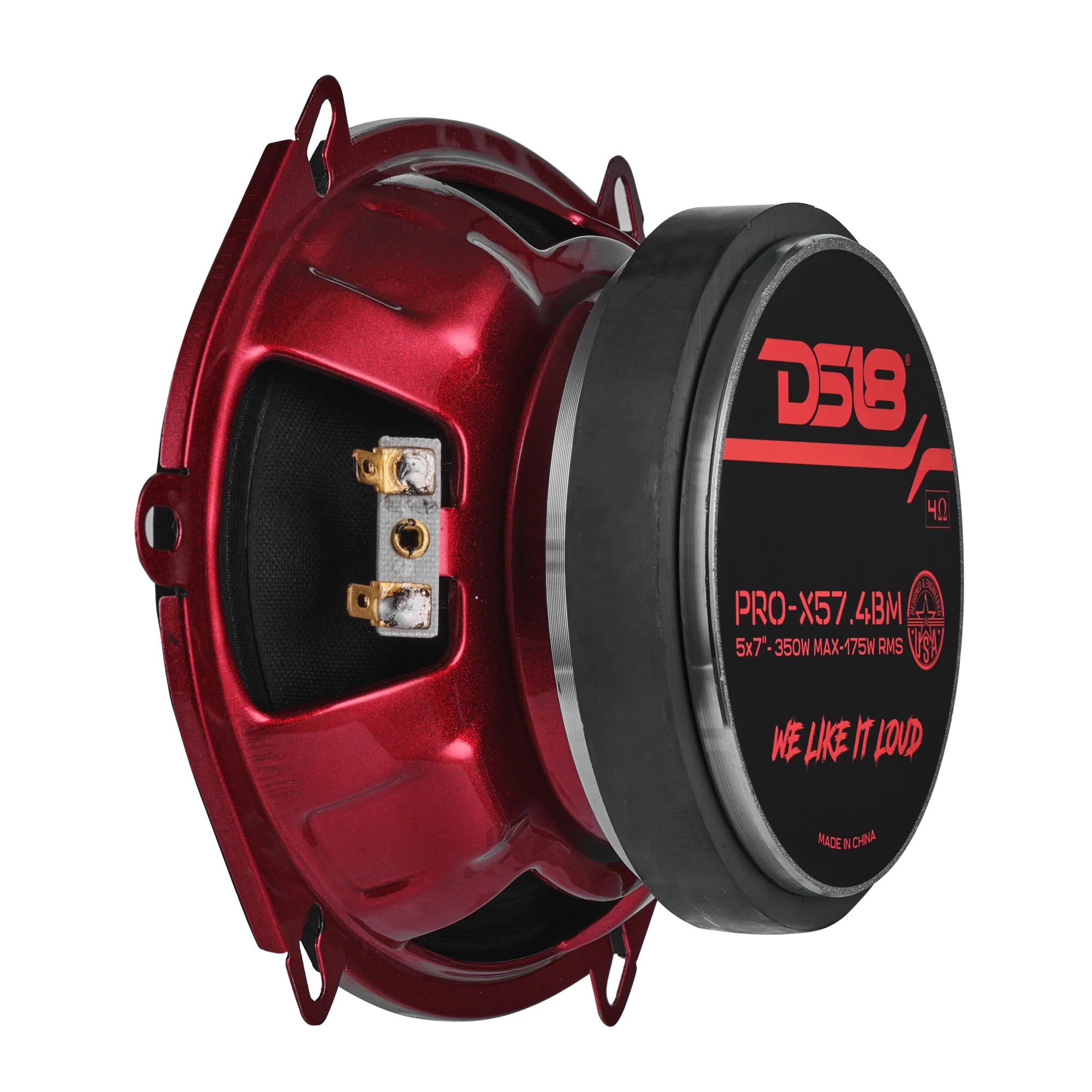 DS18 PRO-X57.4BM 5"x7" 175W RMS Midrange Speaker w/ Bullet (Single)