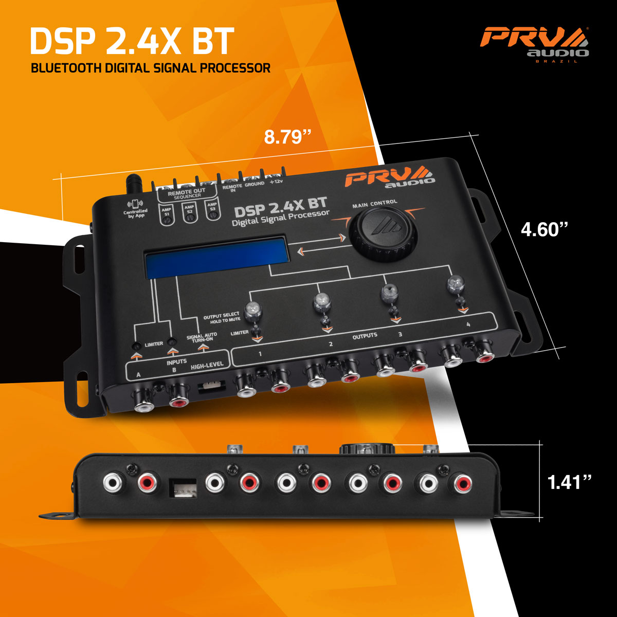 PRV Audio DSP-2.4XBT 4-Channel Bluetooth Digital Signal Processor