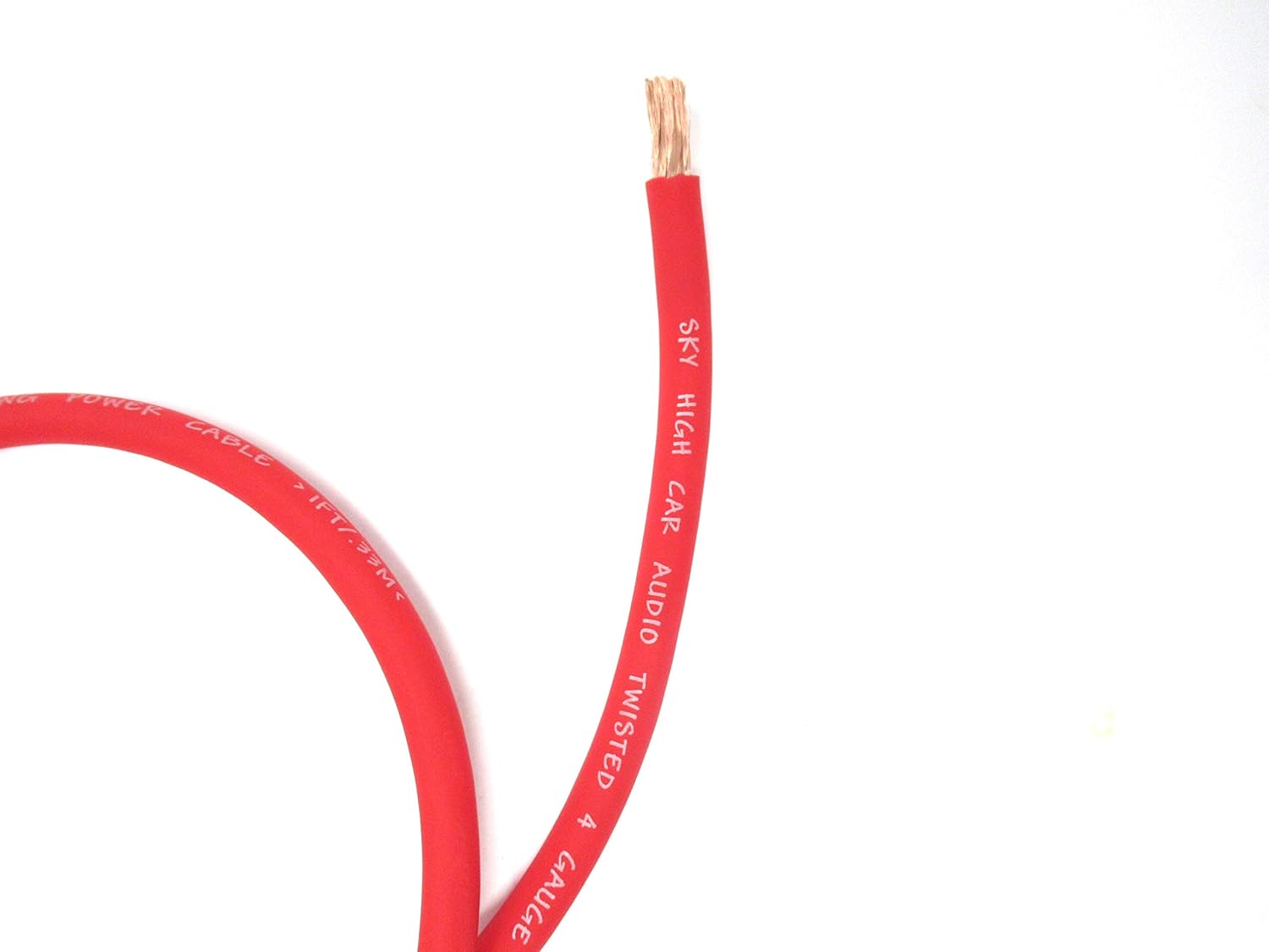 Sky High Car Audio OFC 4 Gauge Red/Black - By The Foot