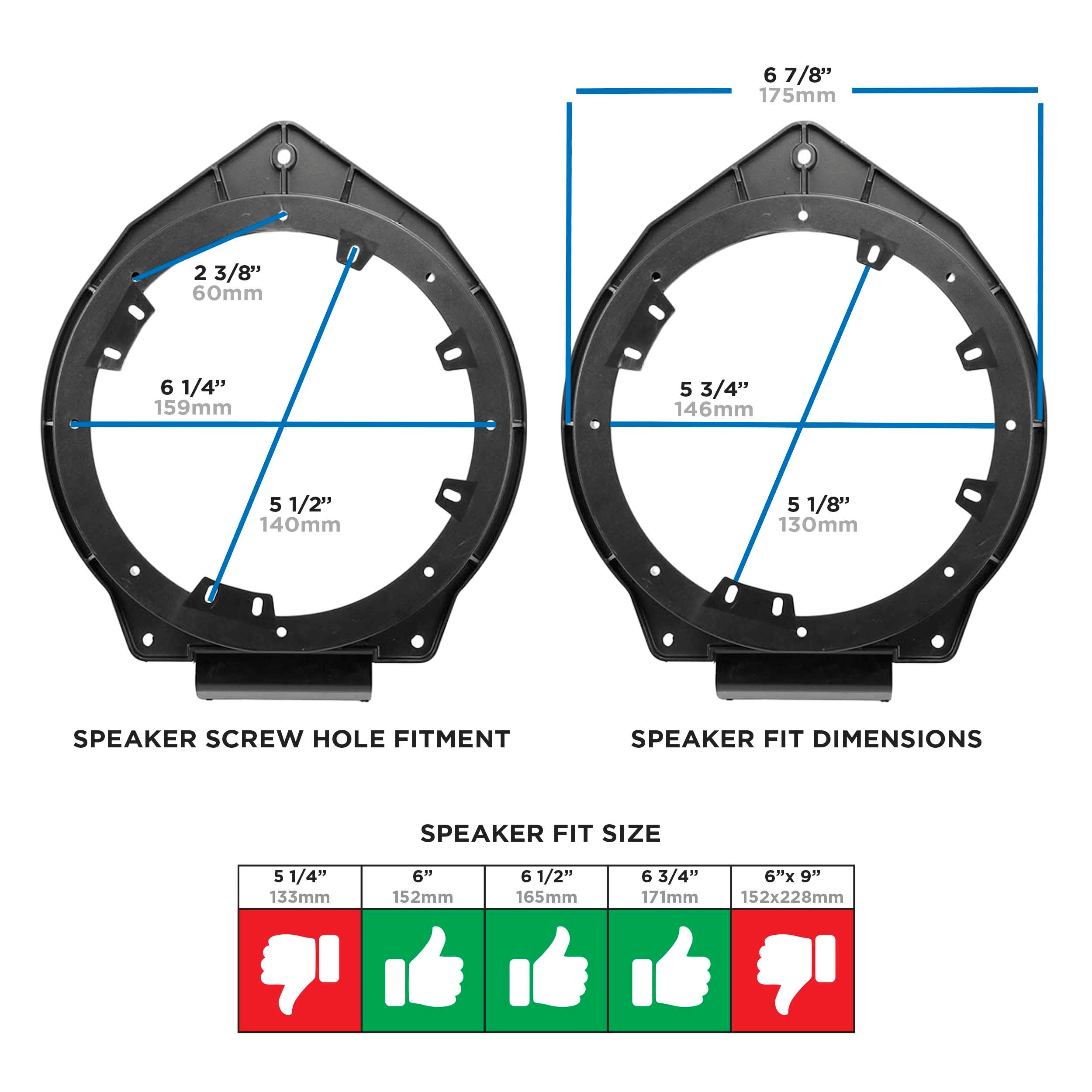 Metra 82-3006 GM Multi 2005-Up Speaker Adapter - 6 to 6.75 Inch