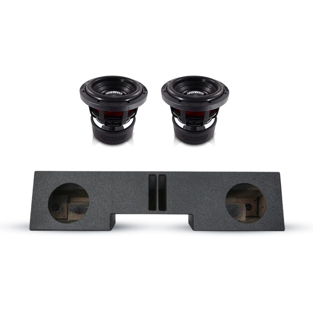 (2) Sundown Audio X8 v4 & Chevy Ext Cab 88-98 Dual 8" Subwoofer Box Combo